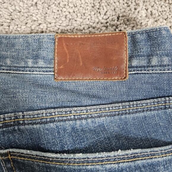 Madewell Jeans Womens 30X27.5 (Tag 28X34) Blue Rail Straight Grunge Boho - Picture 3 of 11